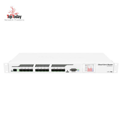 La TA CCR1016-12S-1S de MikroTik a câblé le routeur de 12 ports de SFP