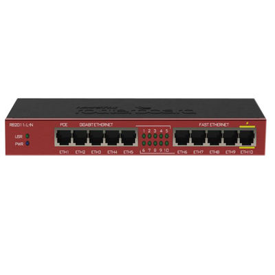 Routeurs de Mikrotik RB2011IL-IN 18W AR9344 5 Gigabit Ethernet
